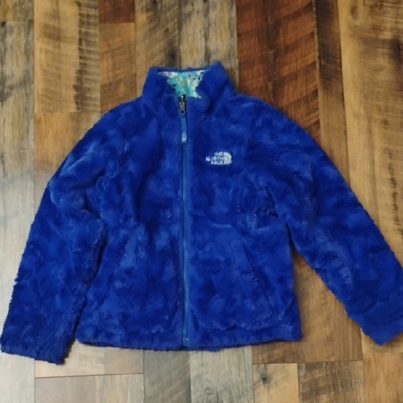 NORTH FACE REVERSIBLE COAT SIZE 6 GIRLS - Picture 2 of 6